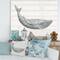 Designart - Blue Whale Watercolor - Nautical & Coastal Gallery-wrapped Canvas